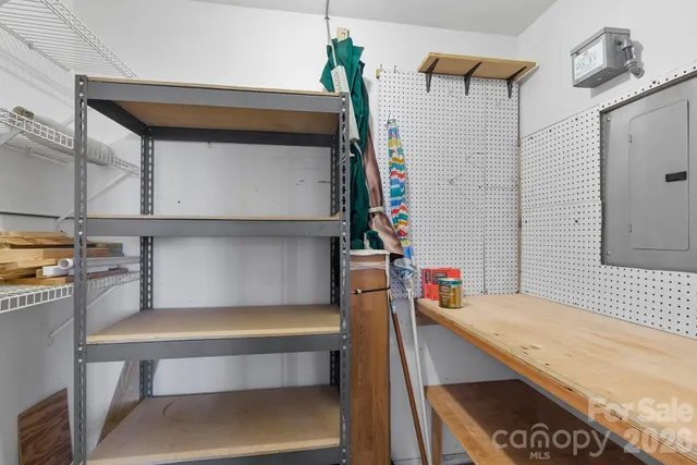 a view of storage and utility room