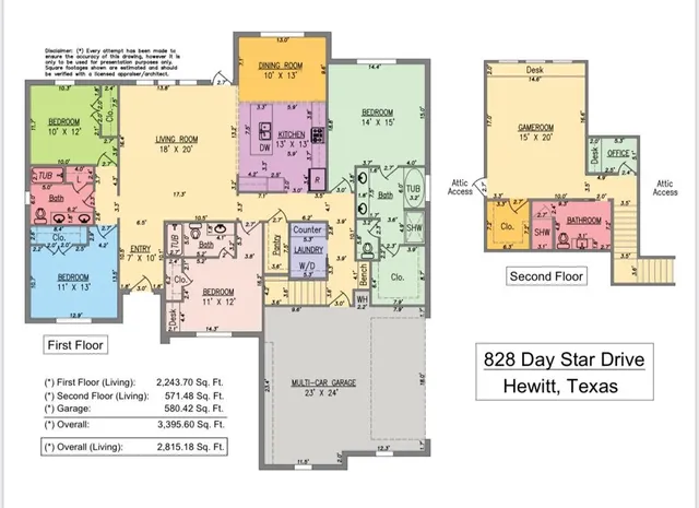 $529,000 | 828 Day Star Drive, Hewitt, TX 76643