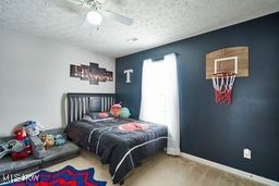 37478 Sandy Ridge Drive North Ridgeville, OH 44039 - Photo 19 of 27 Bedroom featuring a textured ceiling and ceiling fan