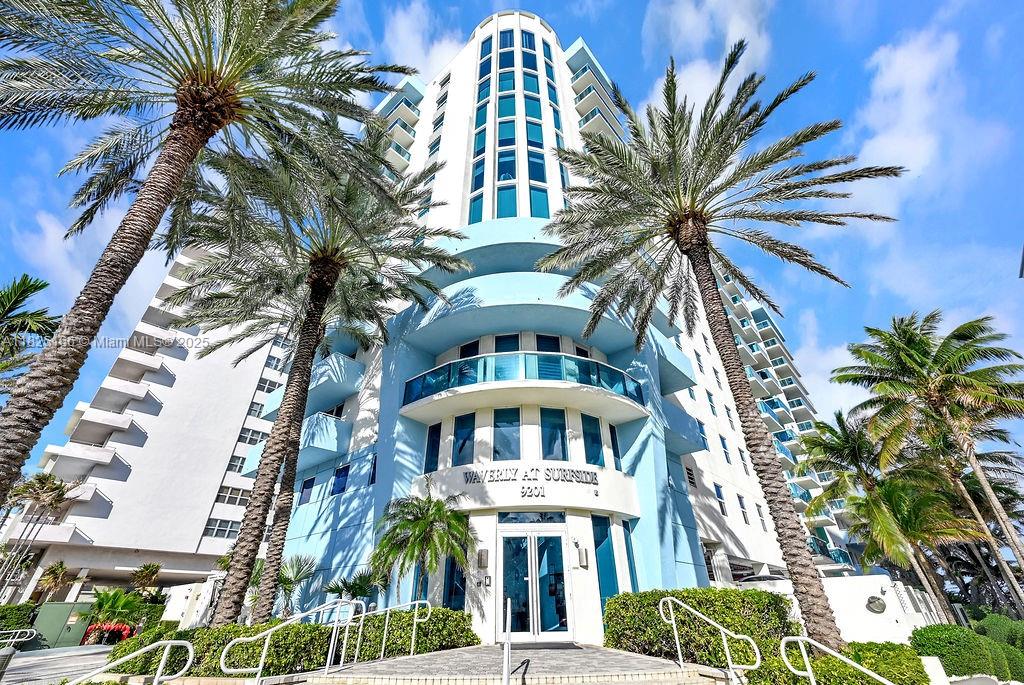 a front view of a building