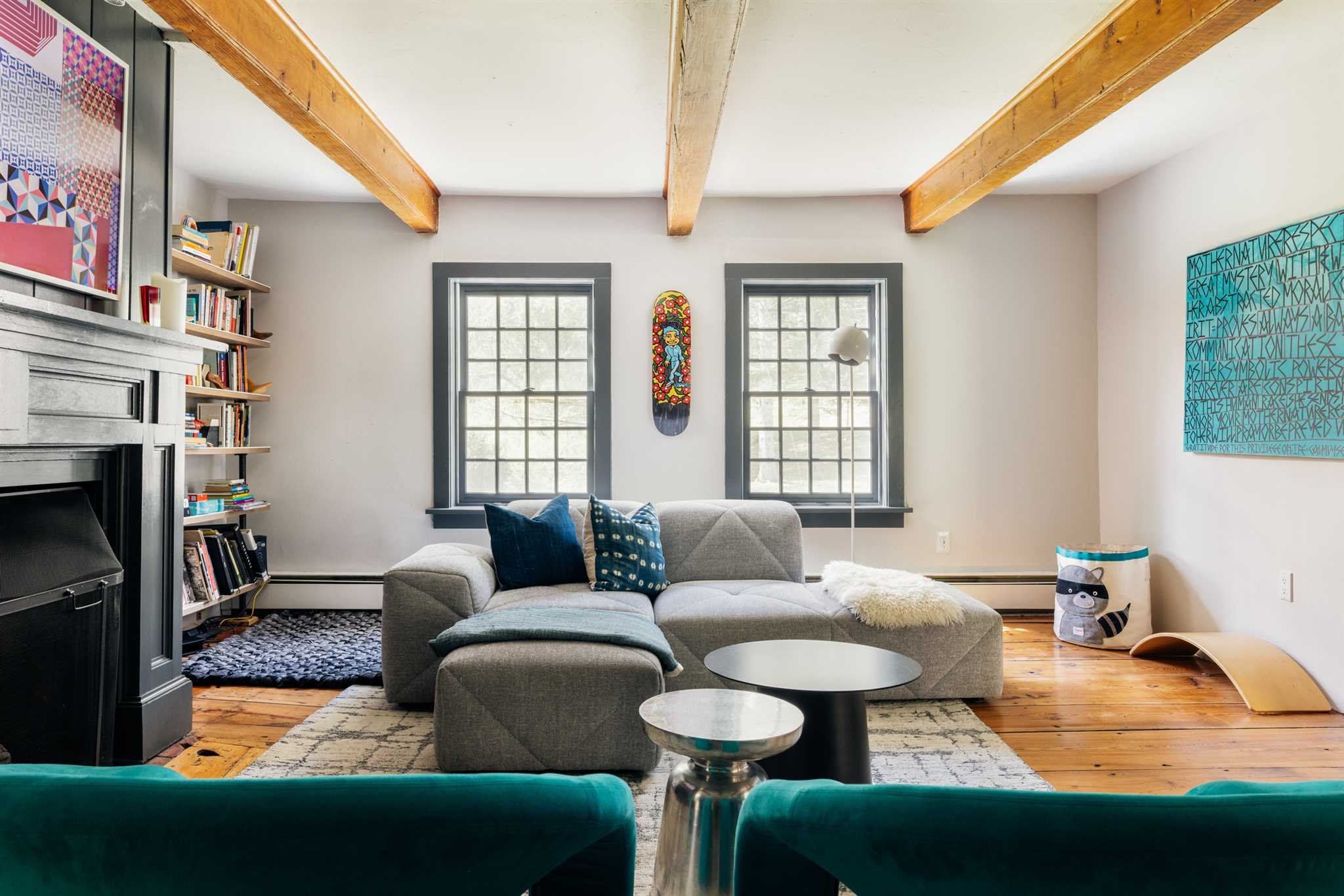 89 Benner Road Red Hook, NY 12571 - Photo 4 of 33 a living room with fireplace furniture and a large window