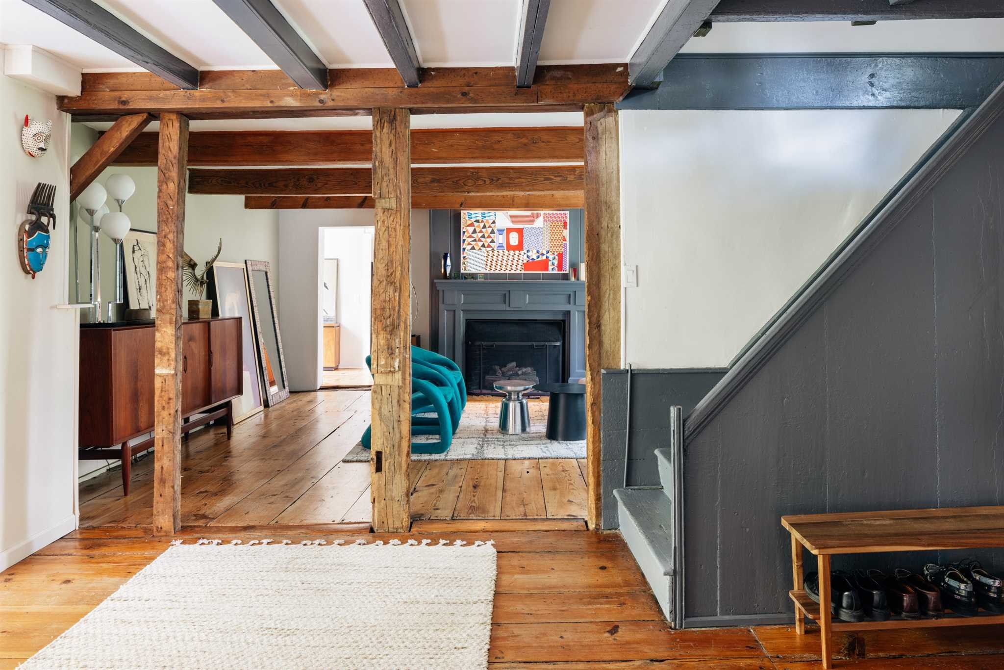89 Benner Road Red Hook, NY 12571 - Photo 5 of 33 a view of a hallway with wooden floor and staircase