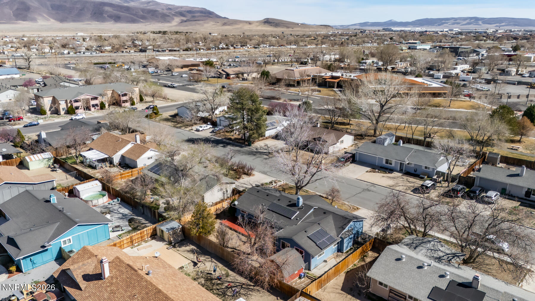 370 Maple Street Fernley, NV 89408 - Photo 30 of 32 an aerial view of a city with lots of residential buildings