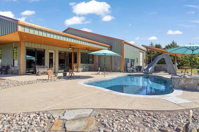 a view of a house with sitting area