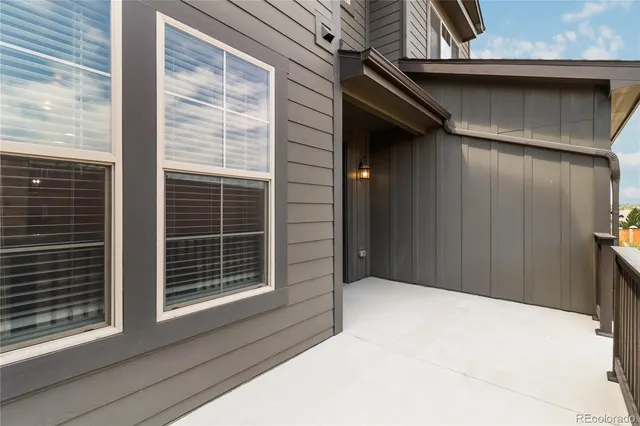 a view of wooden door
