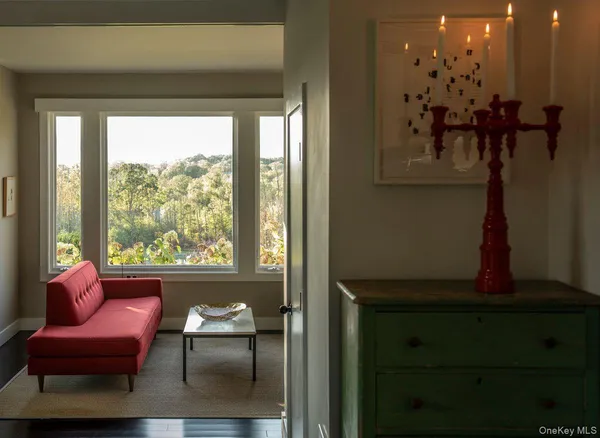 a room with furniture and a window