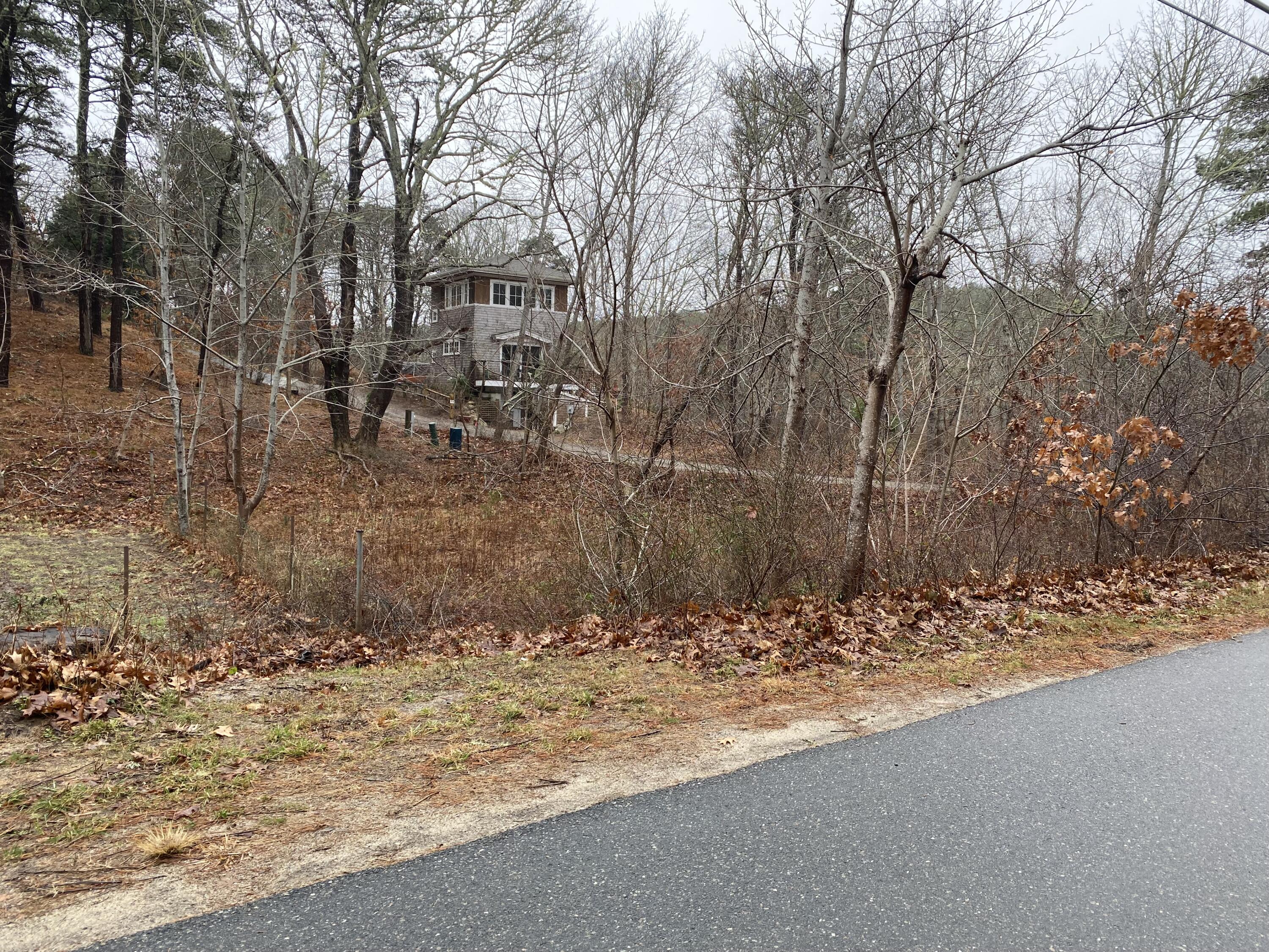 111 Hamblen Farm Road Wellfleet, MA 02667 - Photo 3 of 7 a view of large trees with a wooden fence