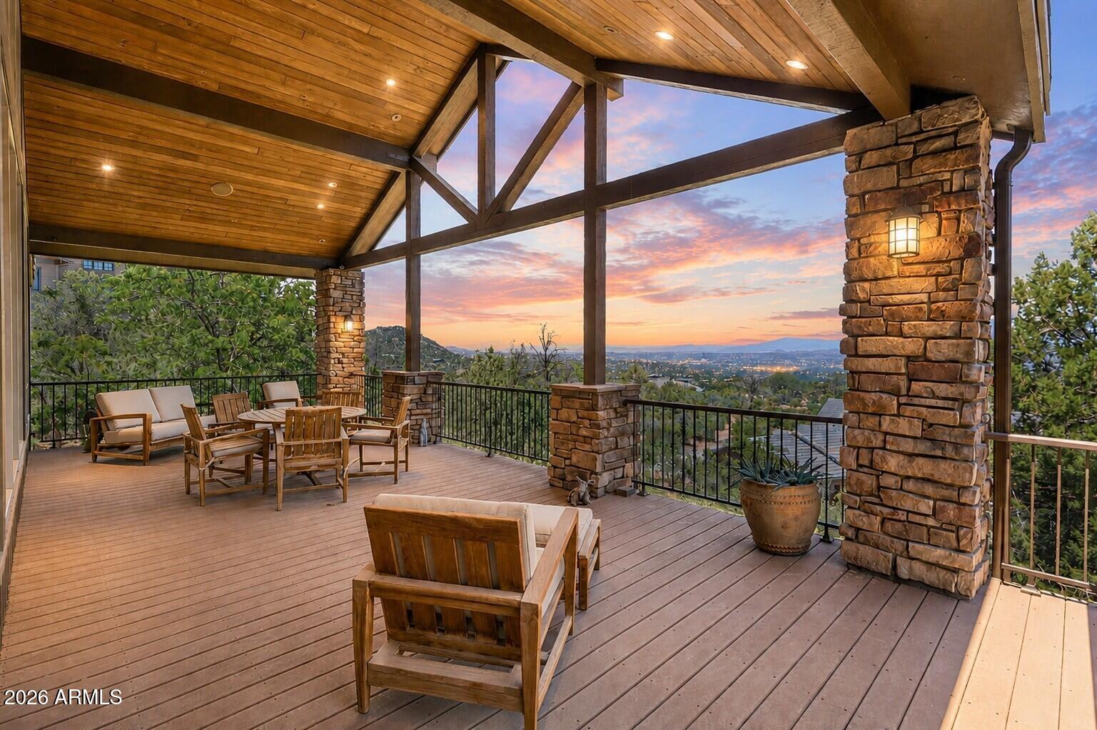 2158 Forest Mountain Road Prescott, AZ 86303 - Photo 35 of 73 Back Deck Evening Sky