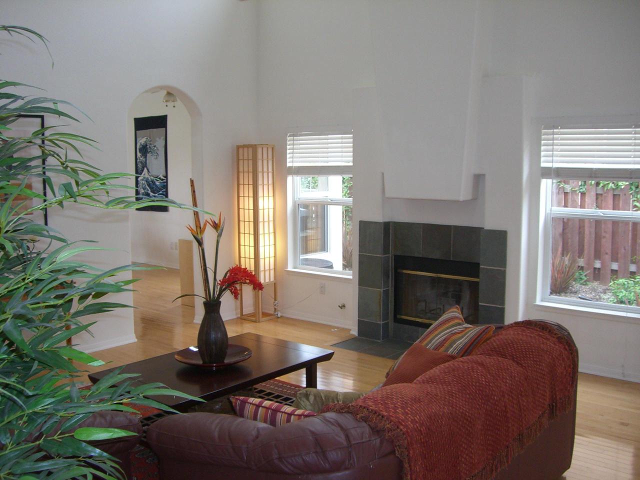 7834 Day Road Goleta, CA 93117 - Photo 11 of 20 Fireplace and Soaring Ceilings