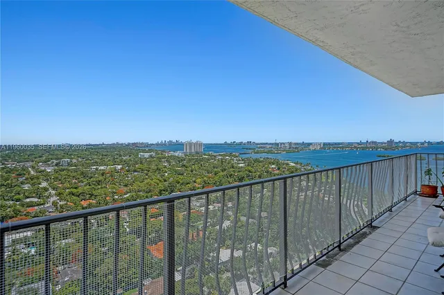 a view of city from balcony