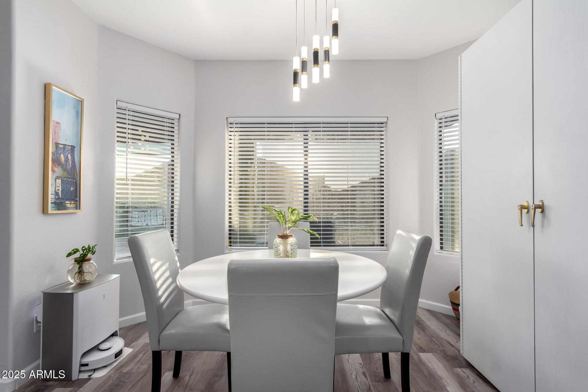 854 South Del Rio Court Apache Junction, AZ 85119 - Photo 20 of 57 a dining room with furniture a chandelier and wooden floor