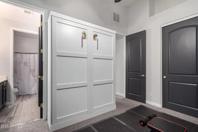 a room with storage and utility