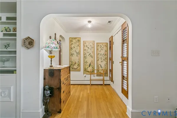 a view of livingroom with furniture and wooden floor