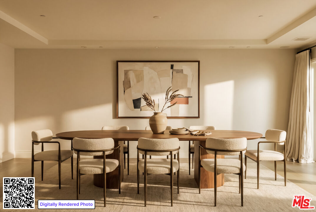 24155 Hidden Ridge Road Hidden Hills, CA 91302 - Photo 6 of 23 a view of a dining room with furniture and a potted plant