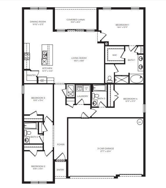 5307 Northwest Rugby Drive Port St. Lucie, FL 34983 - Photo 33 of 33 Madison Floorplan