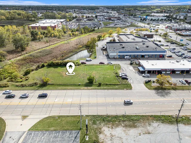 an aerial view of a city