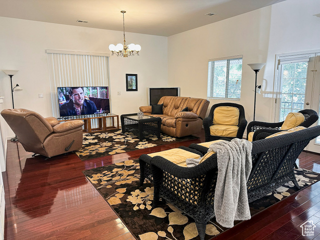 2855 South 1000 West Perry, UT 84302 - Photo 82 of 142 ADU -Living area with dark wood finished floors and French doors