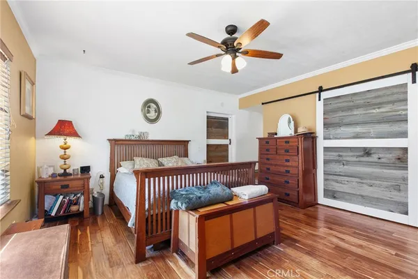 a living room with a bed furniture and a window