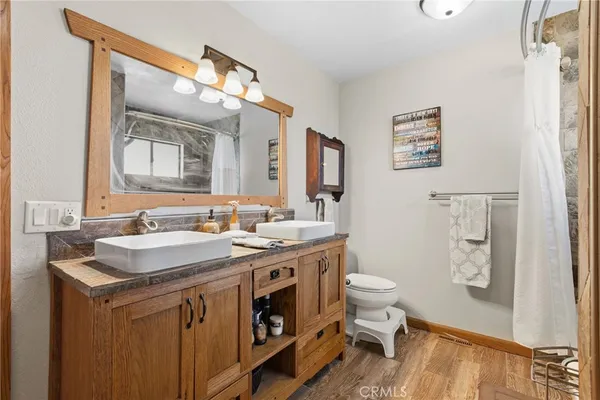 a bathroom with a sink and a toilet