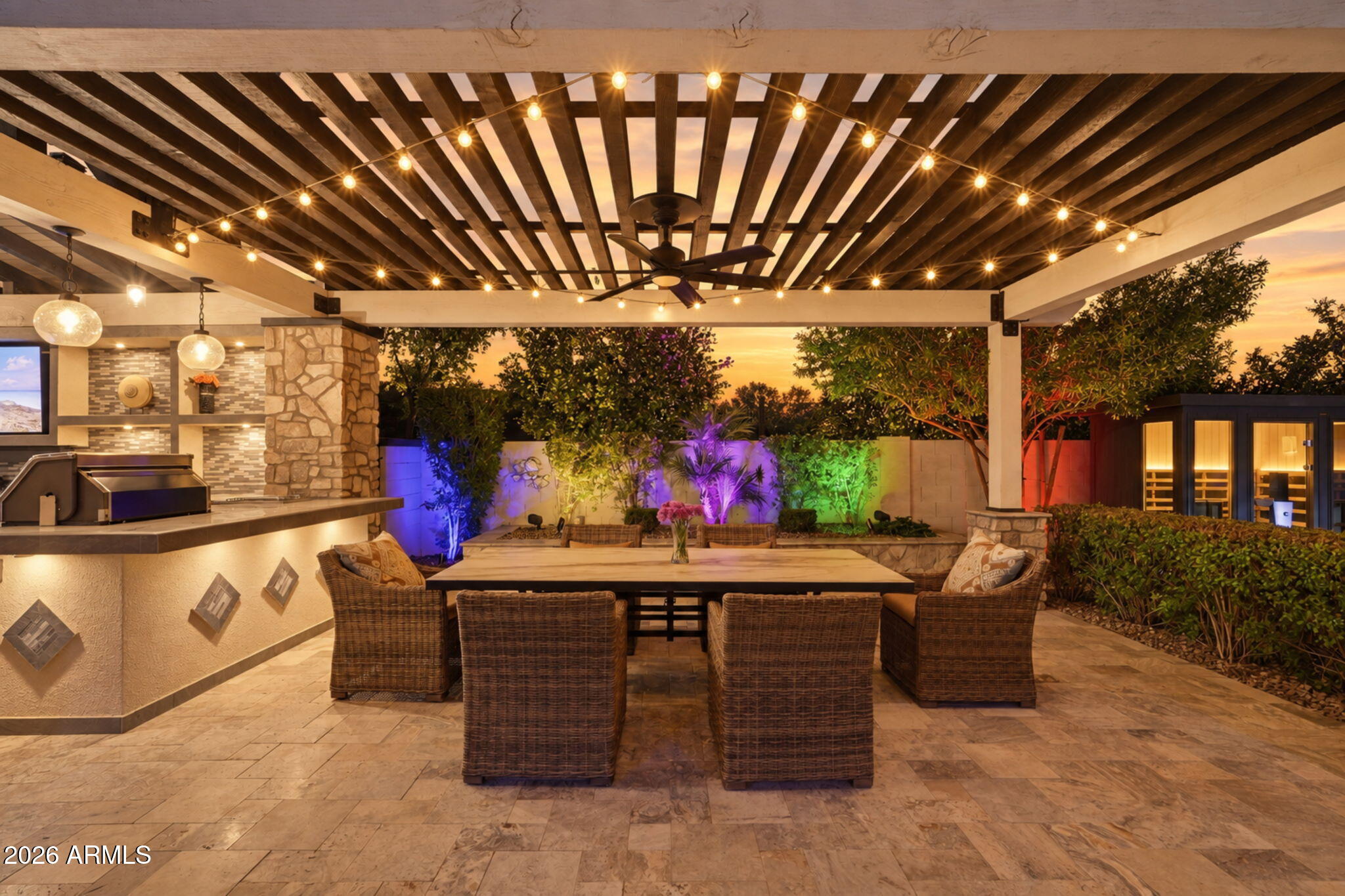 2674 East Hummingbird Way Gilbert, AZ 85297 - Photo 61 of 106 BkyrdRamadaDine_Dusk_S2N