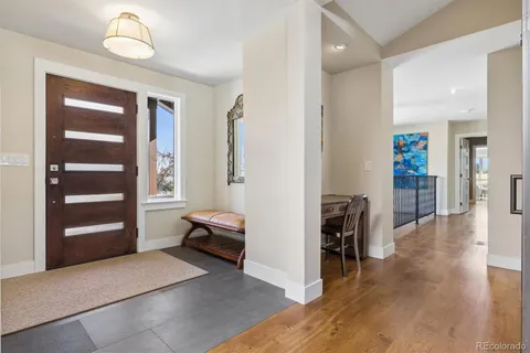 a view of livingroom with furniture and wooden floor
