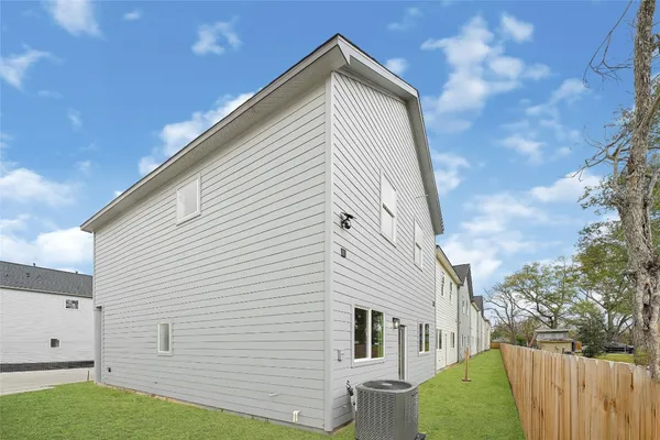 a view of backyard of house