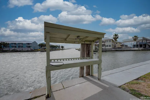 a view of a lake with houses