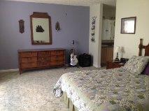 Large master suite with walk in closet and full bath.