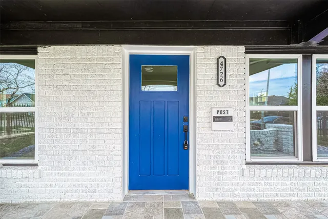 a front view of a house with a window
