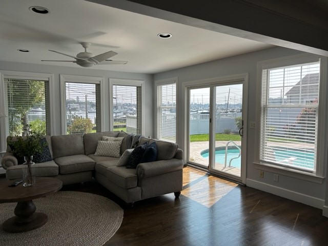 1 Mathewson Road Barrington, RI 02806 - Photo 16 of 29 family room overlooking pool and harbor