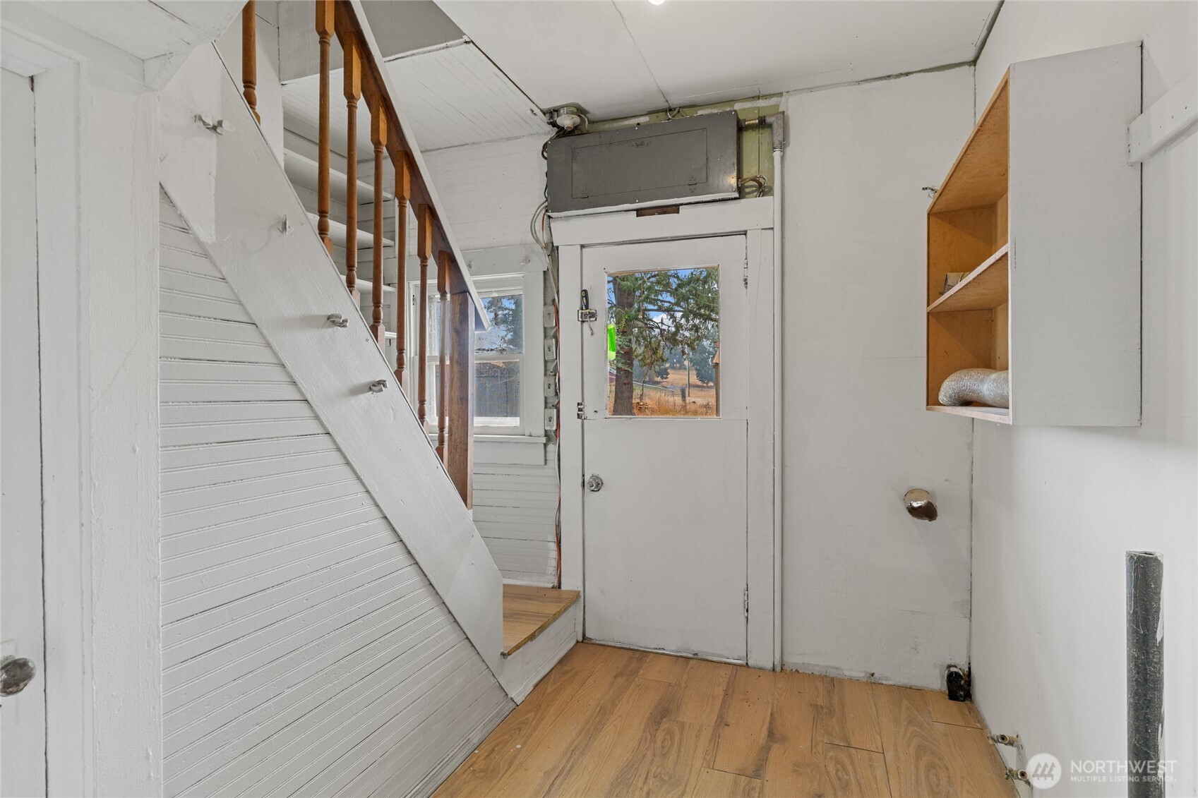 800 East Locust Street Waterville, WA 98858 - Photo 2 of 26 a view of entryway with wooden floor and stairs