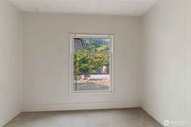an empty room with a window