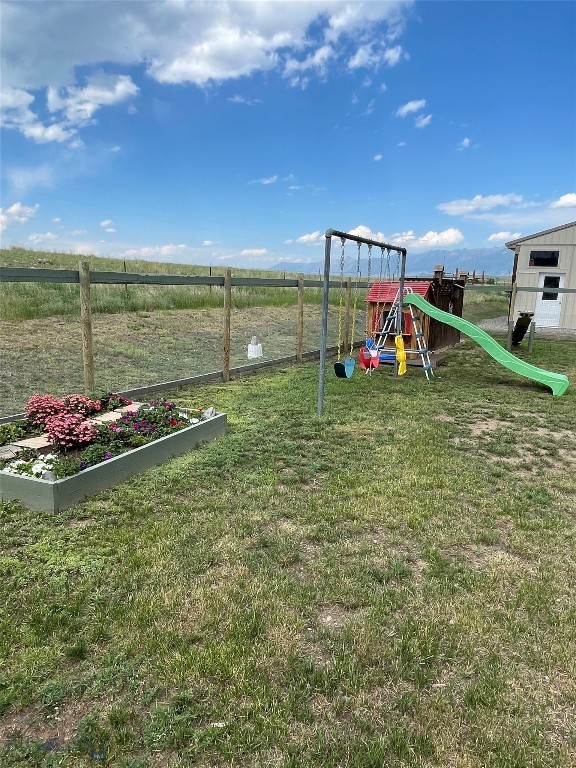 682 East River Road Pray, MT 59065 - Photo 67 of 100 Swing & Slide in Backyard