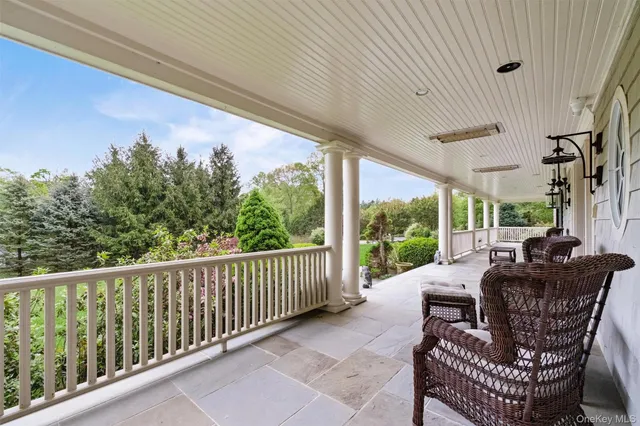 a view of a patio on the roof deck