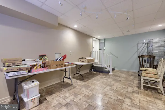 a living room with a couch and a table