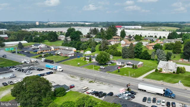 an aerial view of a city