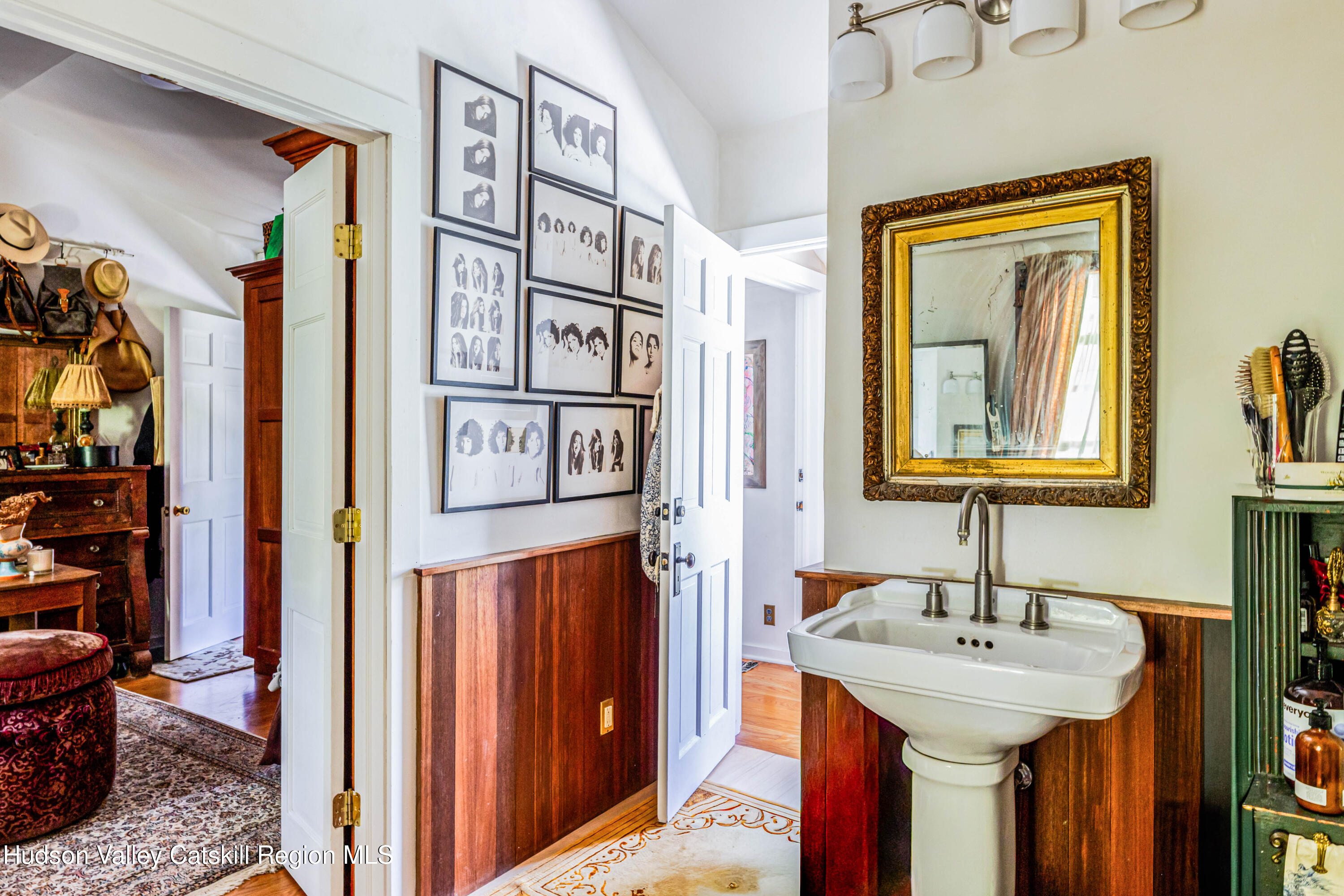 1 Wittenberg Road Bearsville, NY 12409 - Photo 32 of 72 a bathroom with a sink and a mirror