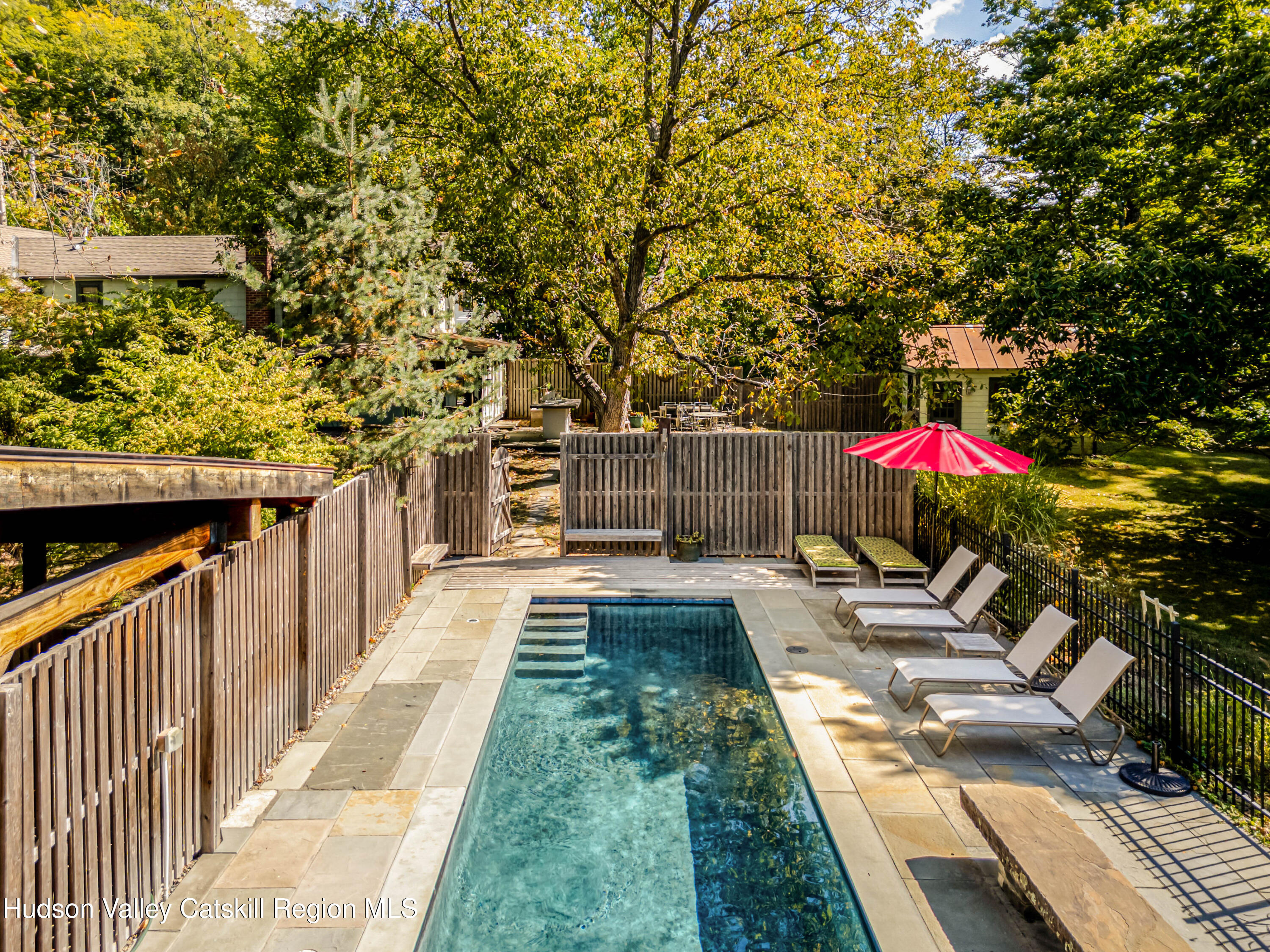 1 Wittenberg Road Bearsville, NY 12409 - Photo 46 of 72 a view of a backyard with sitting area