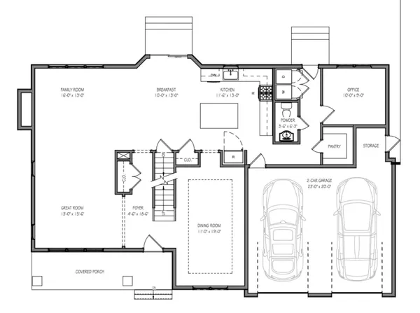 a front view of a house with a garden and yard