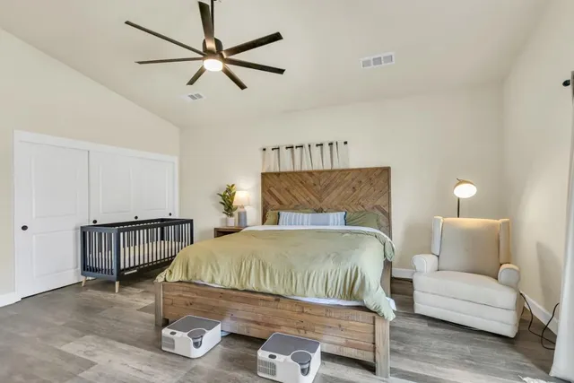 a view of a road with an ocean view