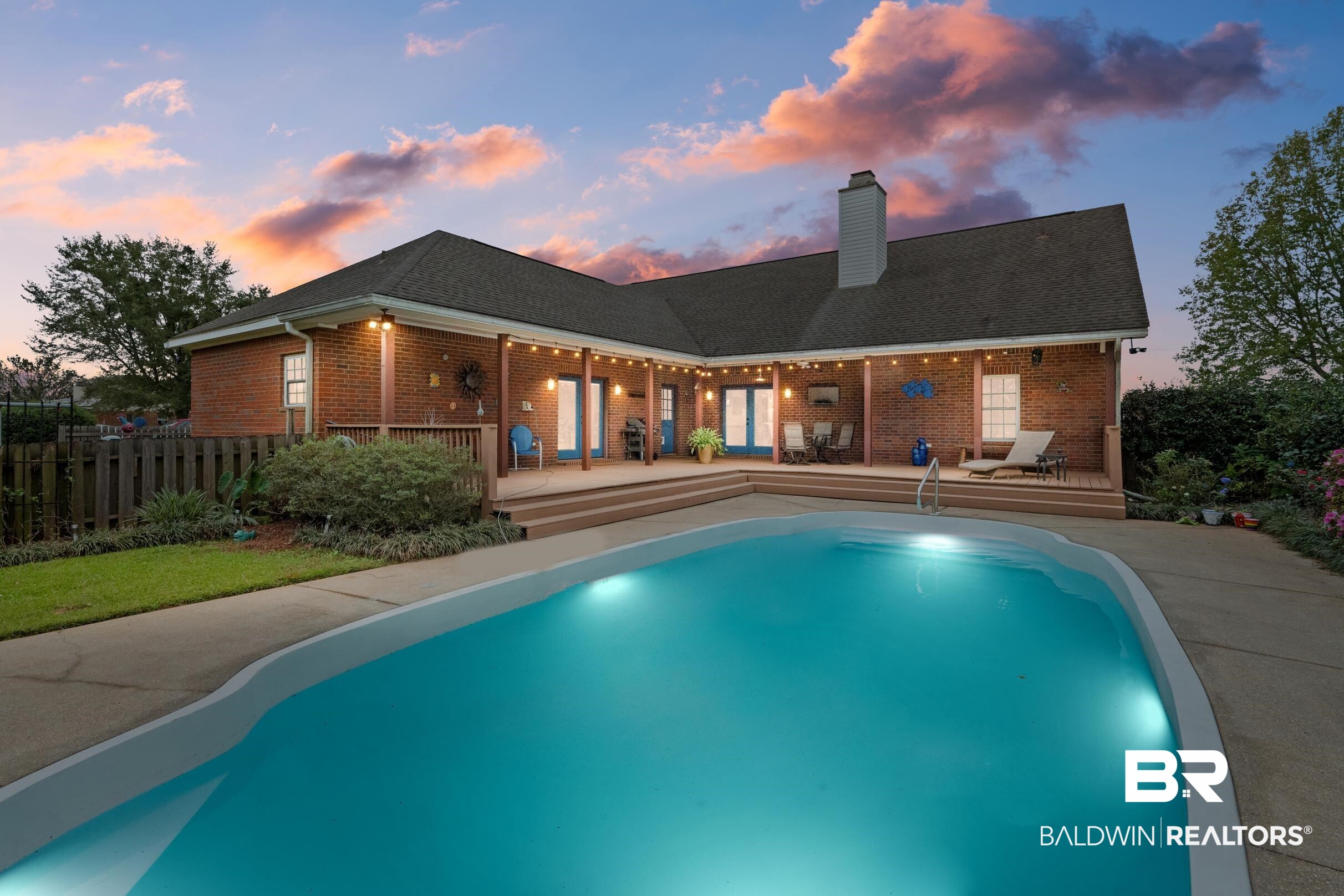 13871 Underwood Road Summerdale, AL 36580 - Photo 1 of 33 About 5.5 feet deep Pool & Fenced Entertaining Area