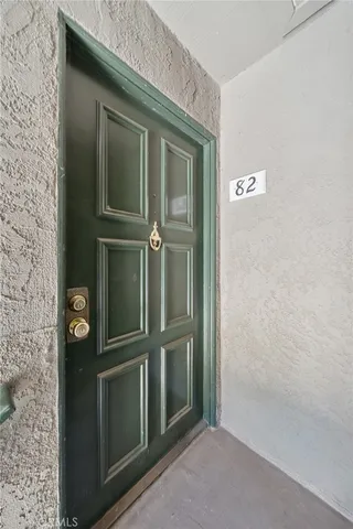 a view of front door of house