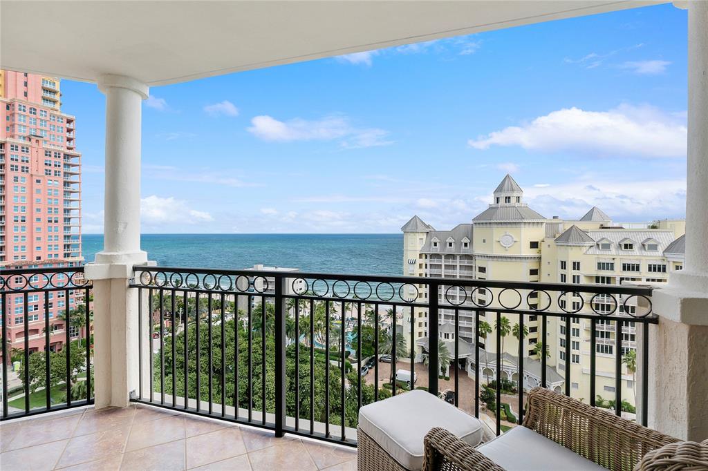 a view of city from balcony