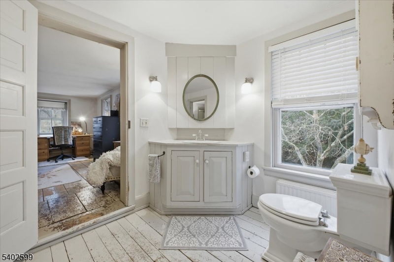 17 Old River Road Milford, NJ 08848 - Photo 26 of 46 a bathroom with a toilet a sink and a mirror