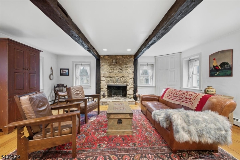 17 Old River Road Milford, NJ 08848 - Photo 7 of 46 a living room with furniture and a fireplace