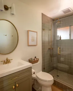 a dining room with a table and chairs