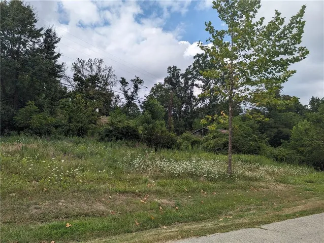 a view of a lake with green space