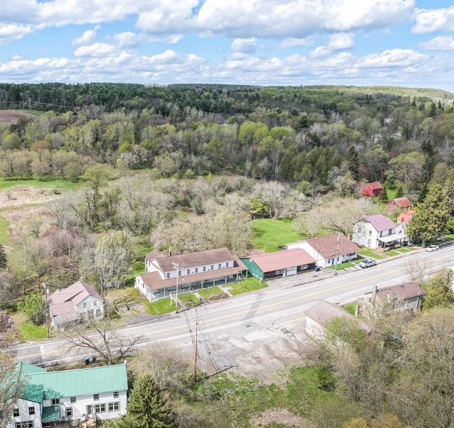 7667 State Highway Springfield Center, NY 13468 - Photo 5 of 50 Drone footage front of Hayden Creek Inn.