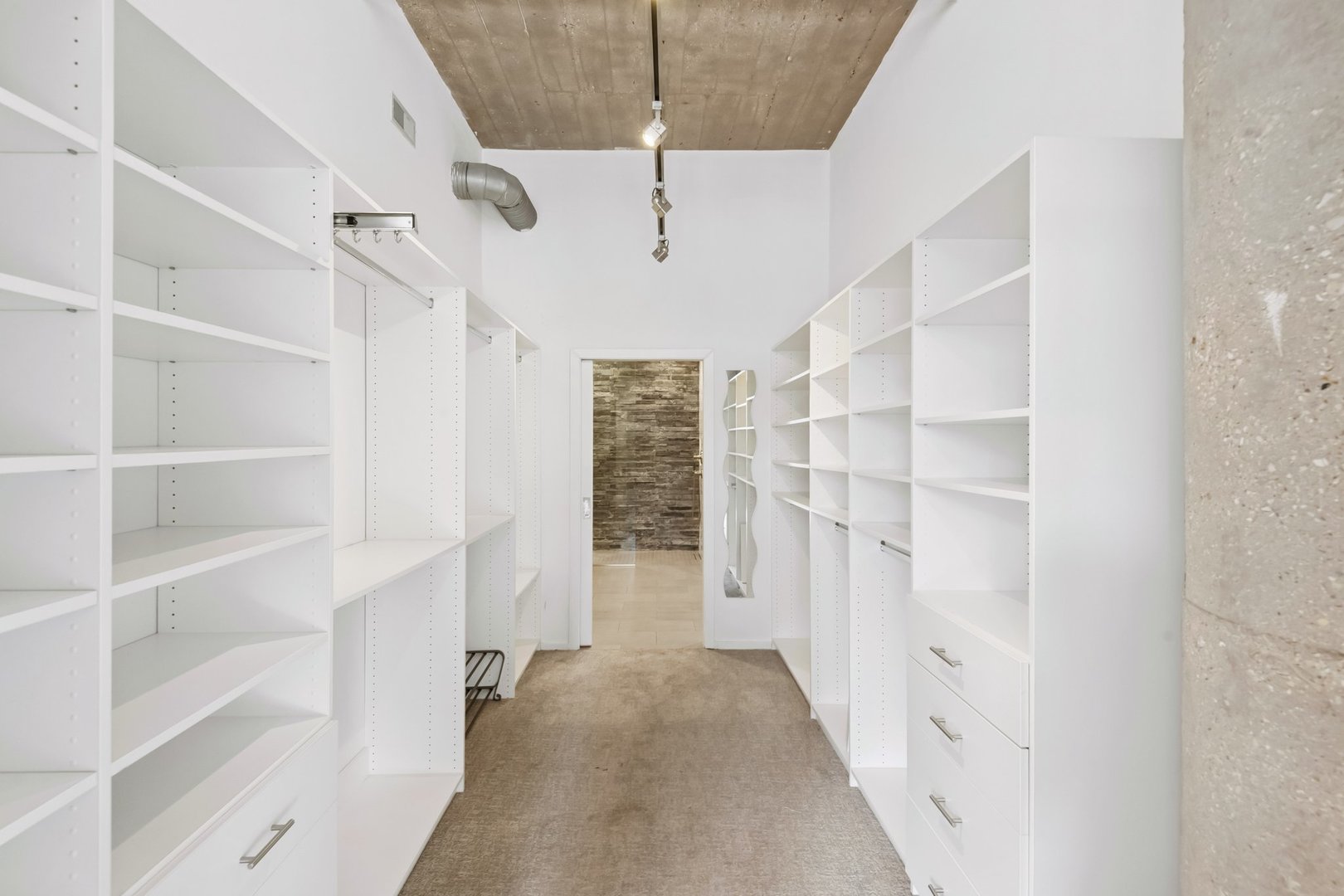 360 West Illinois Street, Unit 5F Chicago, IL 60654 - Photo 22 of 36 a view of walk in closet with empty racks