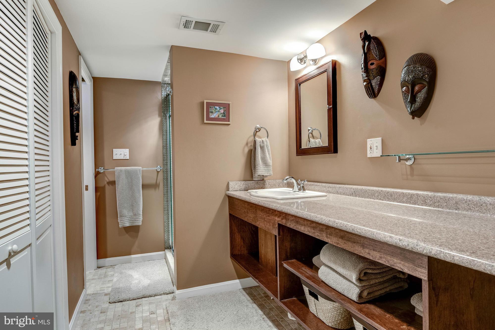 9109 Eton Road Silver Spring, MD 20901 - Photo 21 of 30 a bathroom with a sink and a mirror